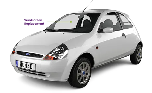 Ford KA 3D 2005-2013 Windscreen