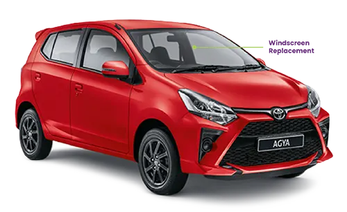 Toyota Agya 2021- Windscreen
